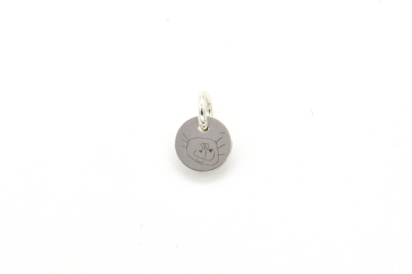 925 Sterling Silber Kette mit 6mm Plättchen graviert mit Bild