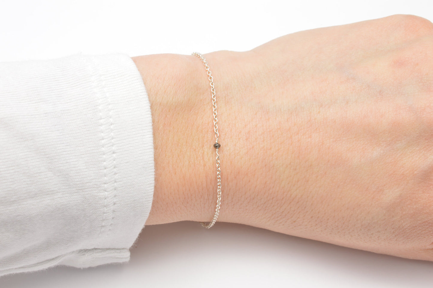 Echter Diamant an 925 Sterling Silber Armband