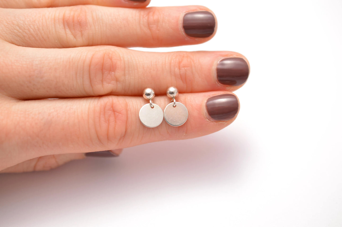 925 Sterling Silber Ohrstecker Plättchen Buchstabe Zeichen personalisiert