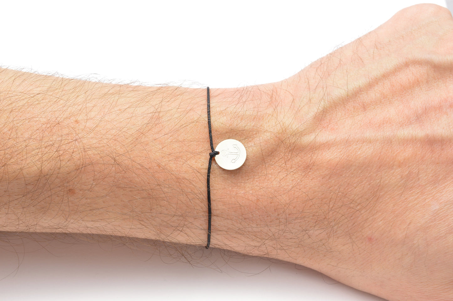 Männer Herren Armband 925 Sterling Silber Anhänger mit Prägung Buchstaben Zeichen Initialen