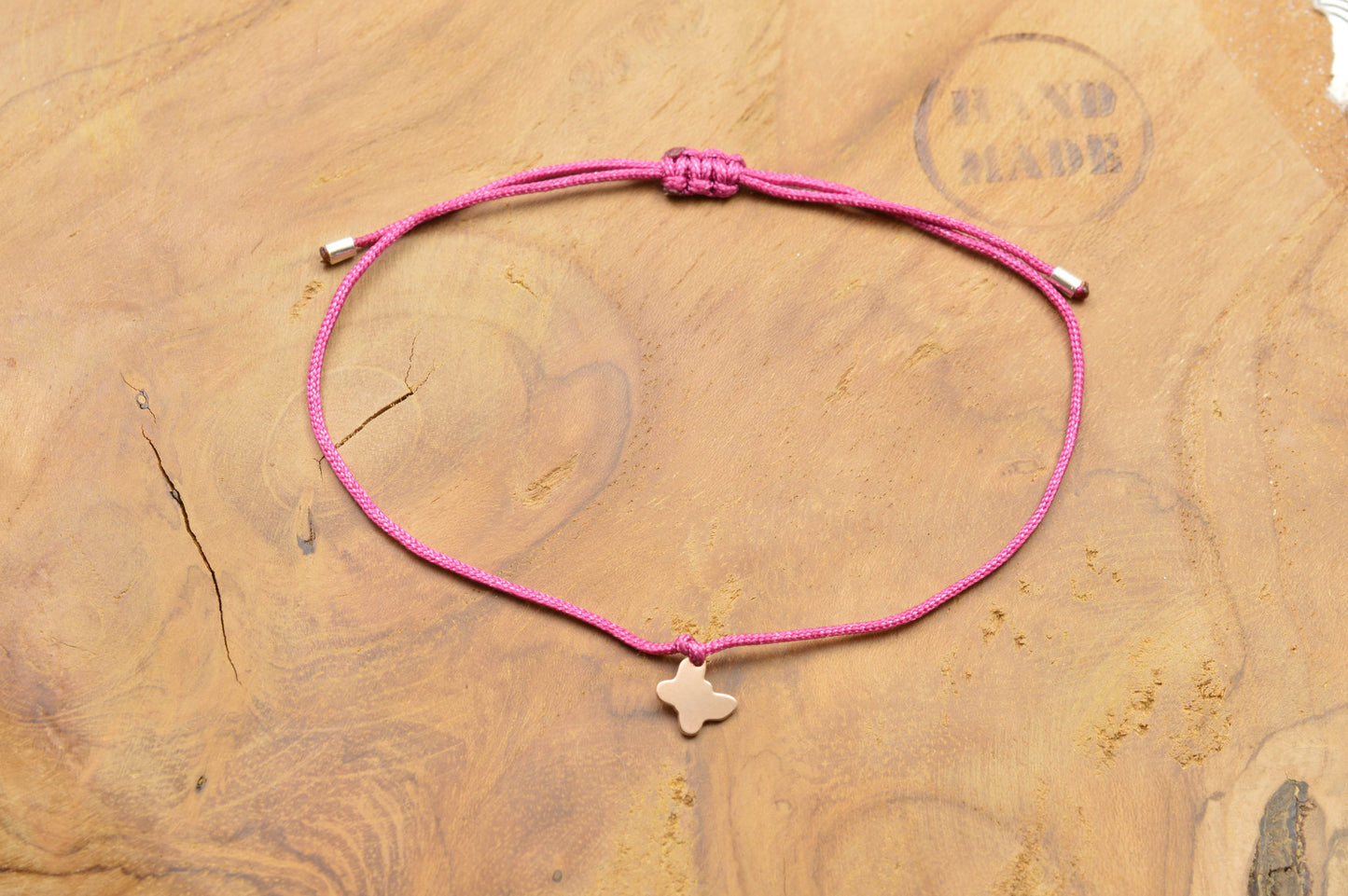 Armband mit Schmetterling in 925 Sterling Silber / Roségold