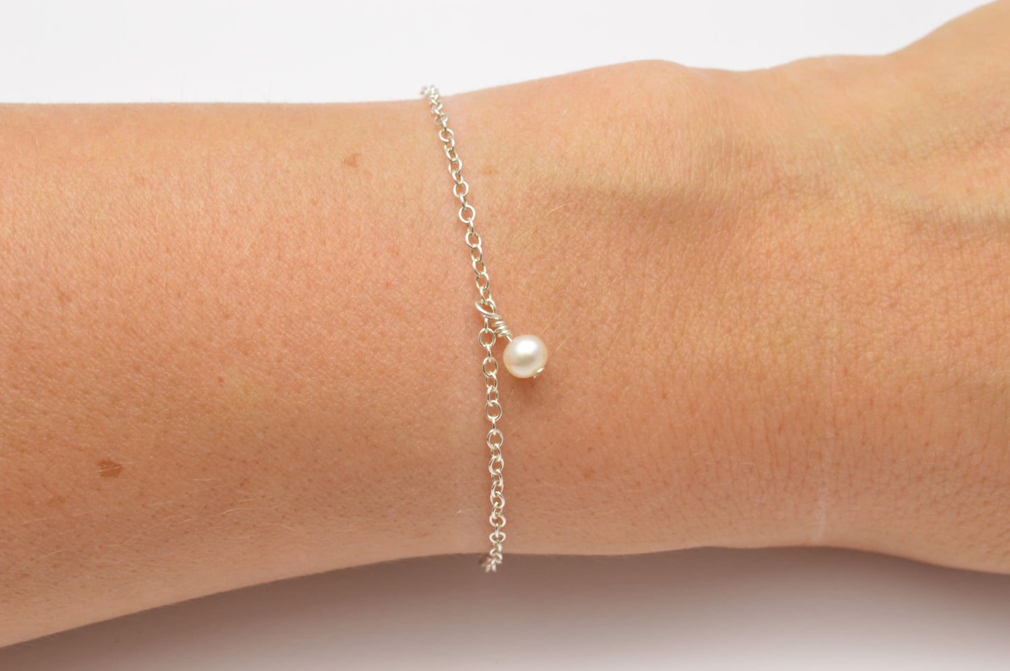 Brautschmuck Armband 925 Silber mit Perle