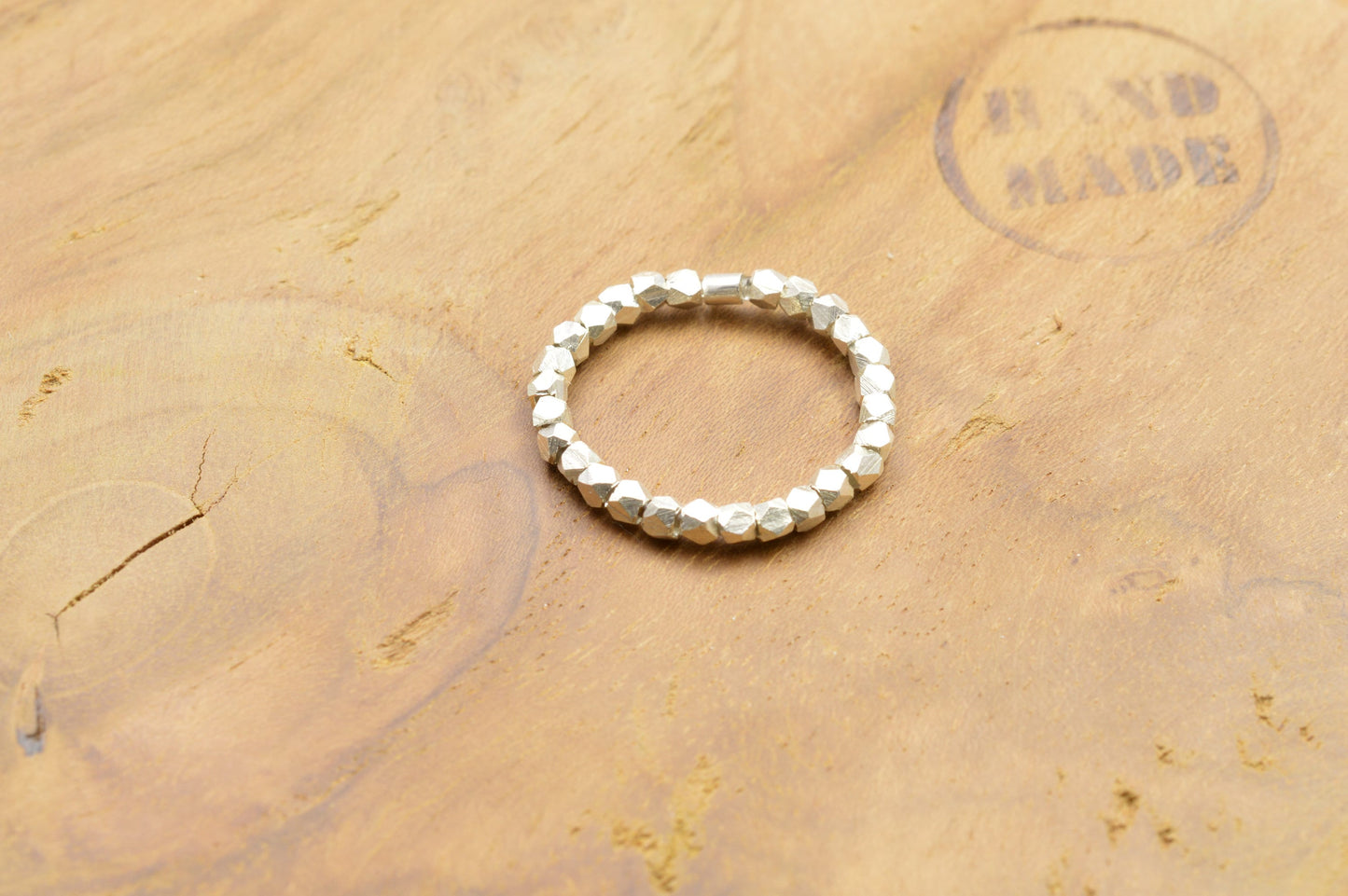 Ring Silberperlen facettiert 925 Sterling Silber