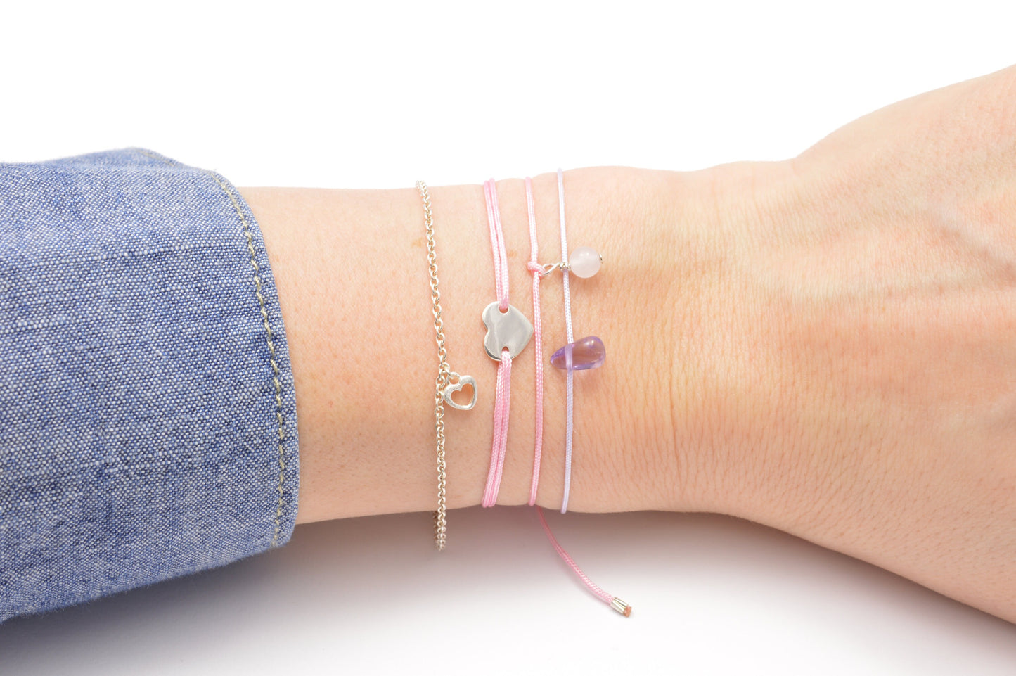 Feines Armband mit kleinem Herz 925 Sterling Silber