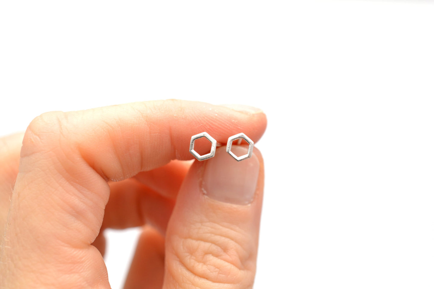 Ohrstecker Hexagon