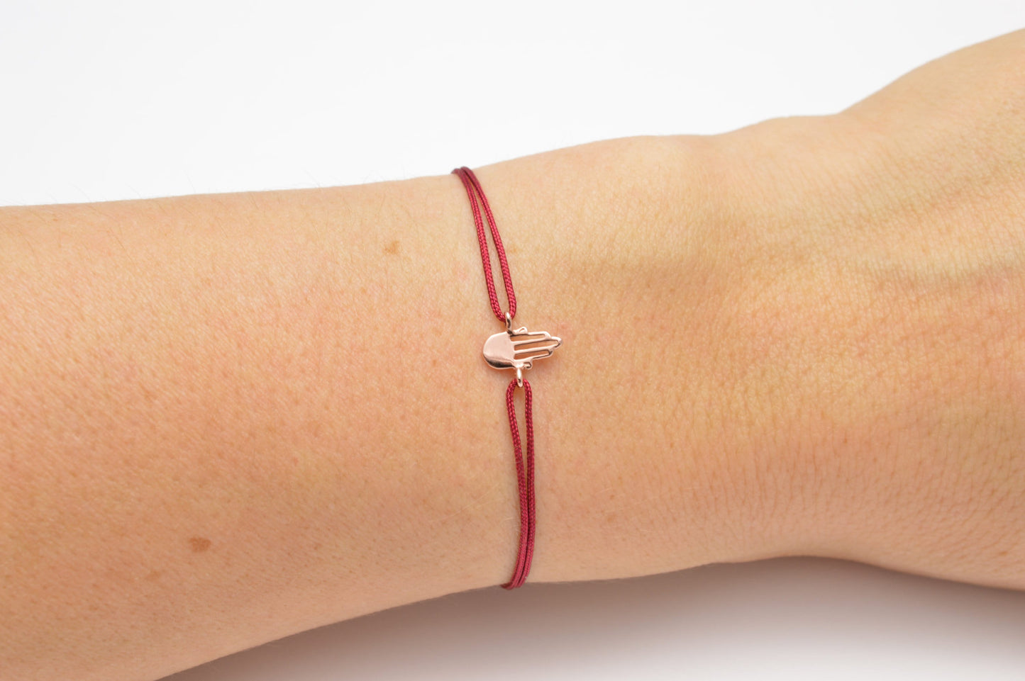 Armband schützende Hand aus 925 Sterling Silber Roségold