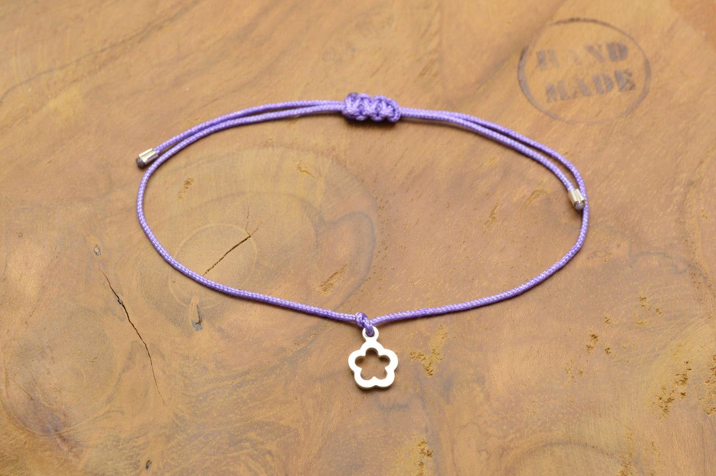 Armband mit 925 Sterling Silber Anhänger Blume