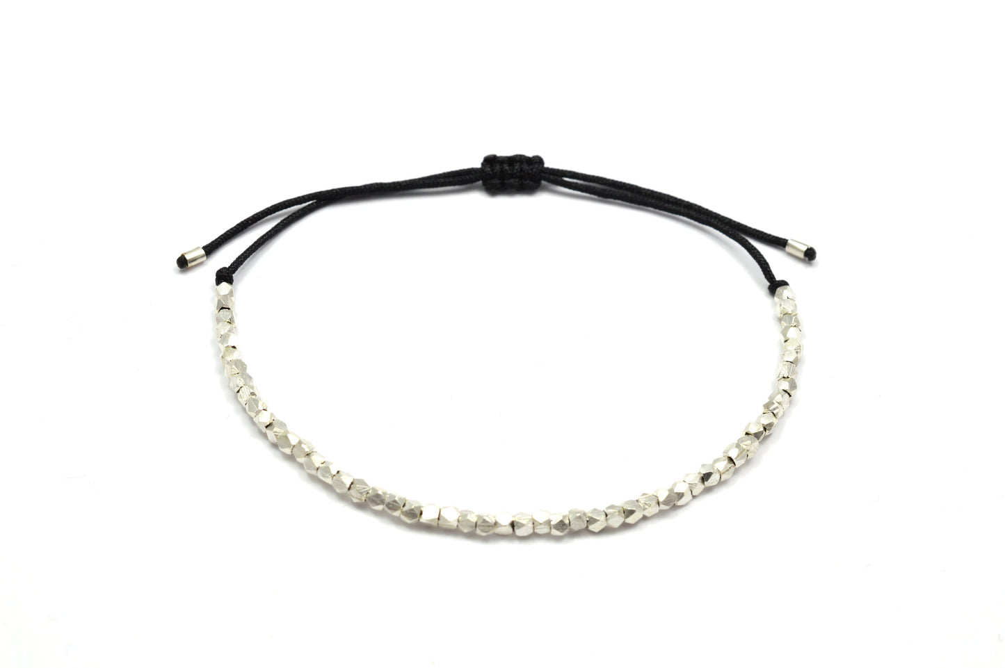 Armband aus 925 Sterling Silberperlen facettiert