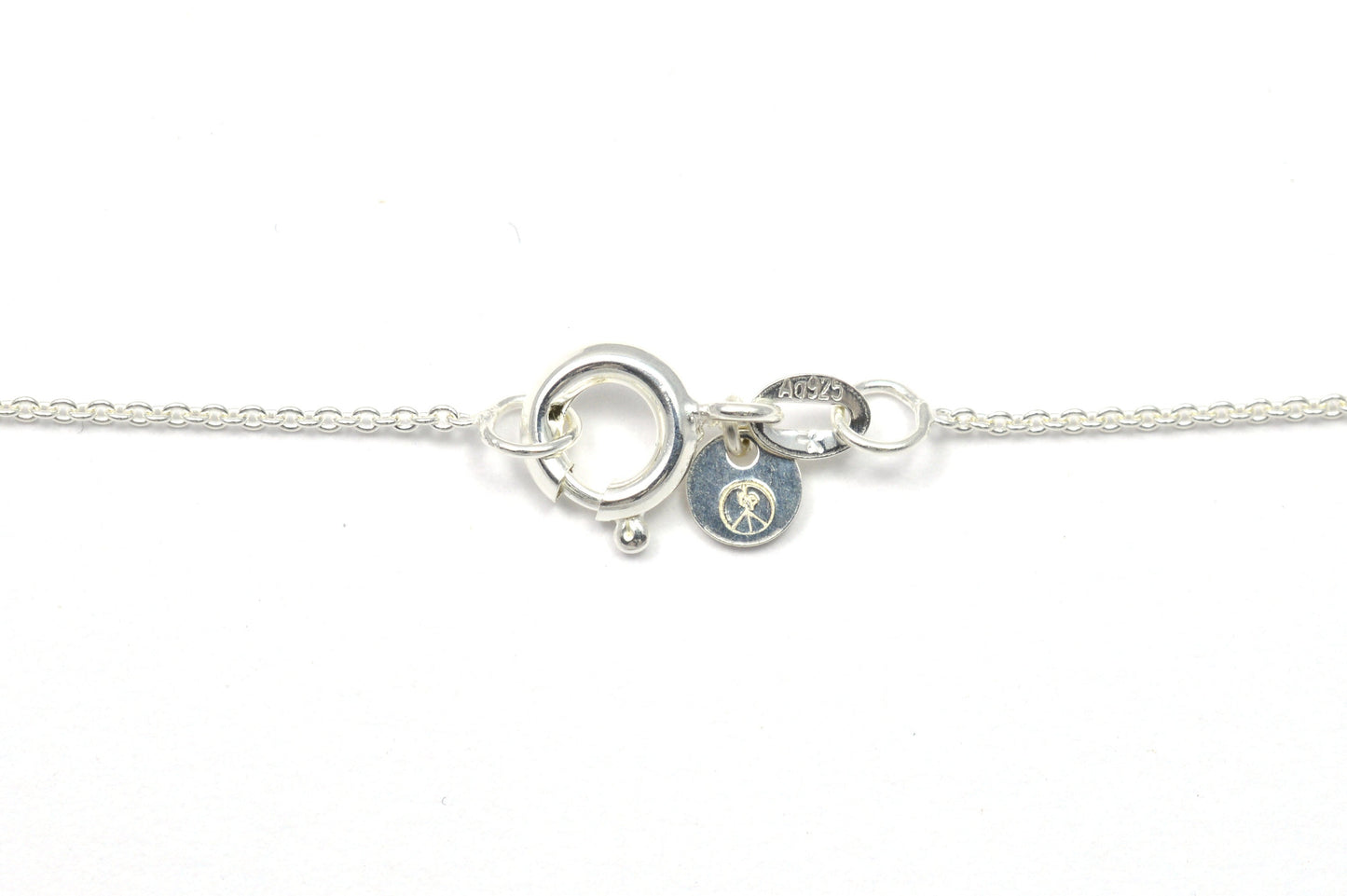 925 Sterling Silber Kette mit mini Plättchen und Gravur