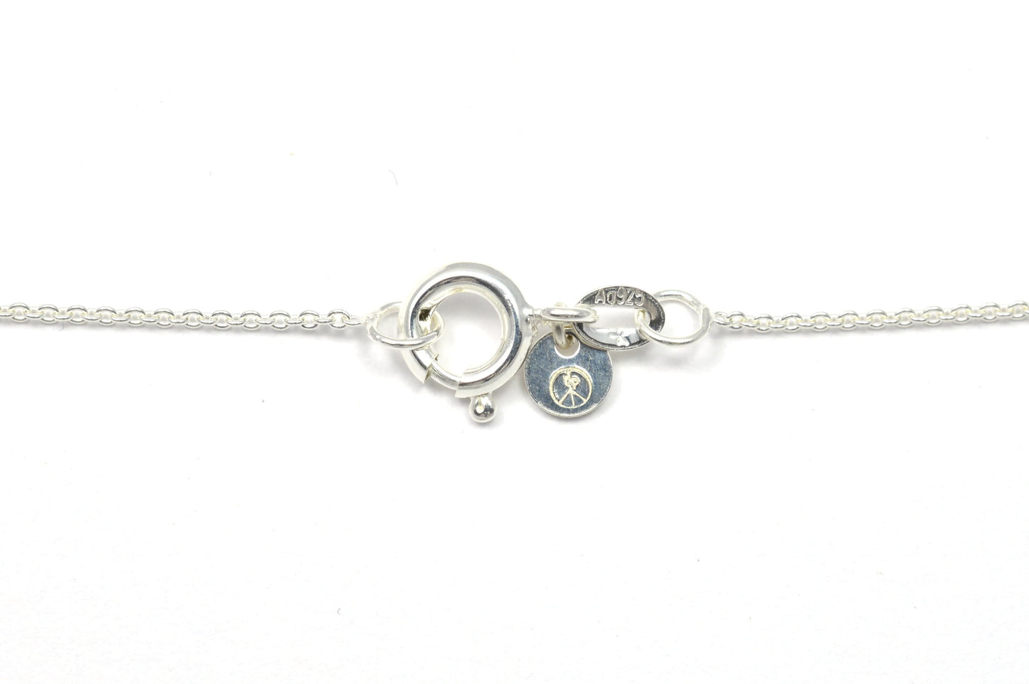 925 Sterling Silber Kette mit 3 mini Anhängern, Discs in Tricolor, Roségold, Gold