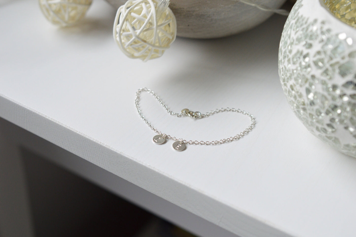Armband mit personalisiertem Anhänger 925 Sterling Silber