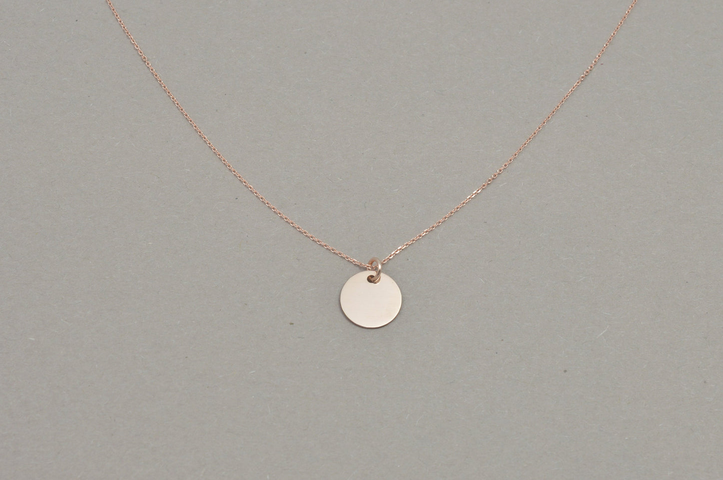 Kette mit Plättchen - 10mm - 9 Karat Roségold