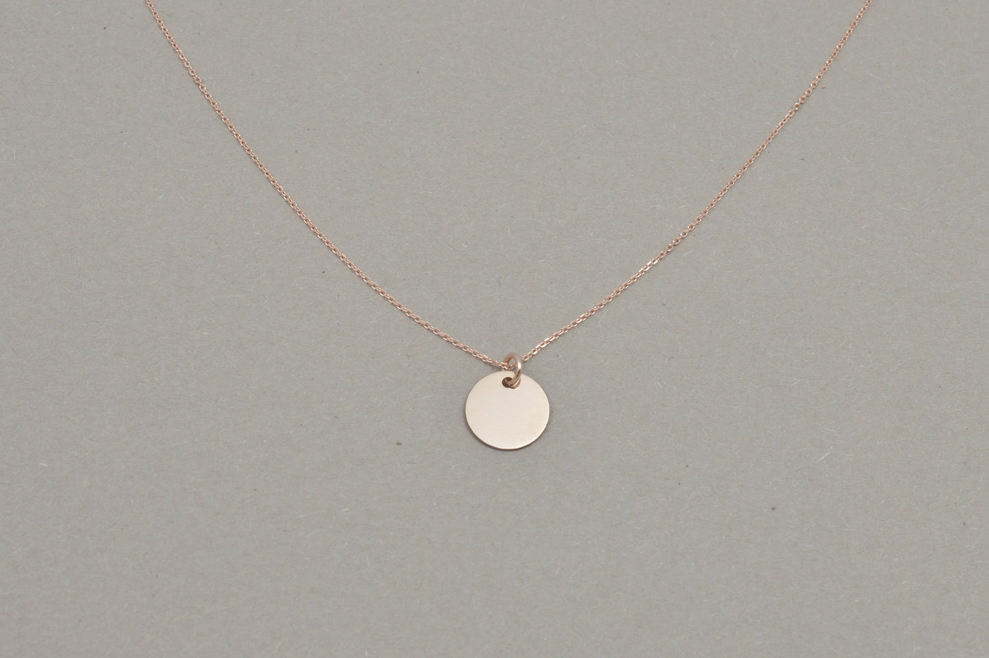 Kette mit Anhänger mit persönlichem Bild / Handschrift - 10mm - 9 Karat Roségold