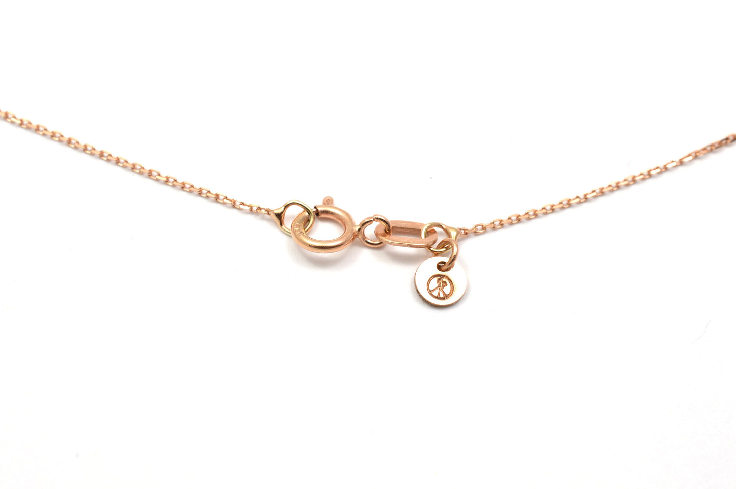 Kette mit Anhänger mit persönlichem Bild / Handschrift - 10mm - 9 Karat Roségold