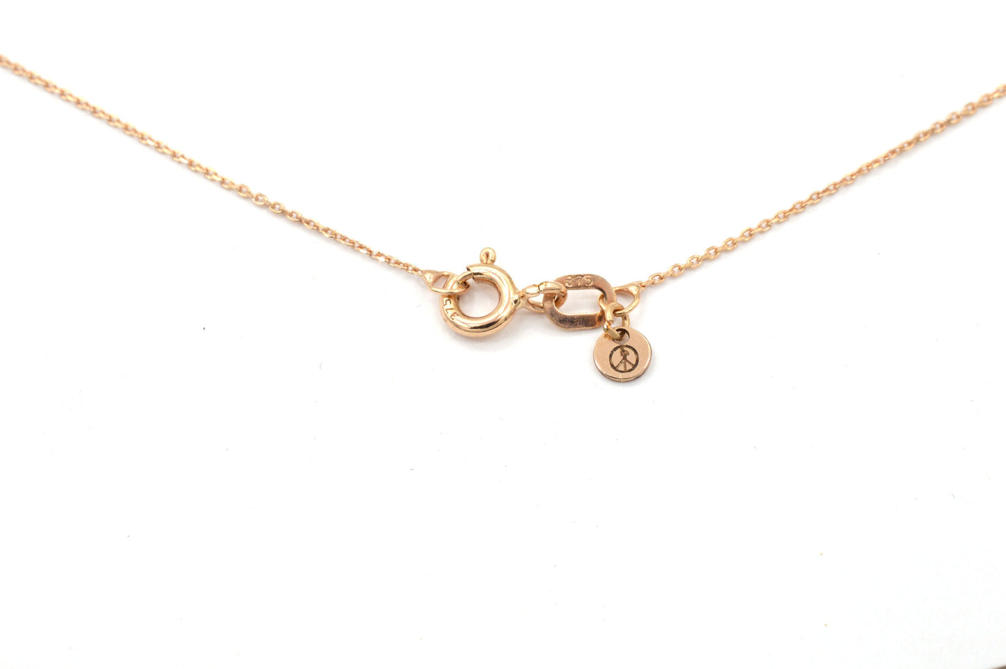 Kette mit Plättchen - 10mm - 9 Karat Roségold