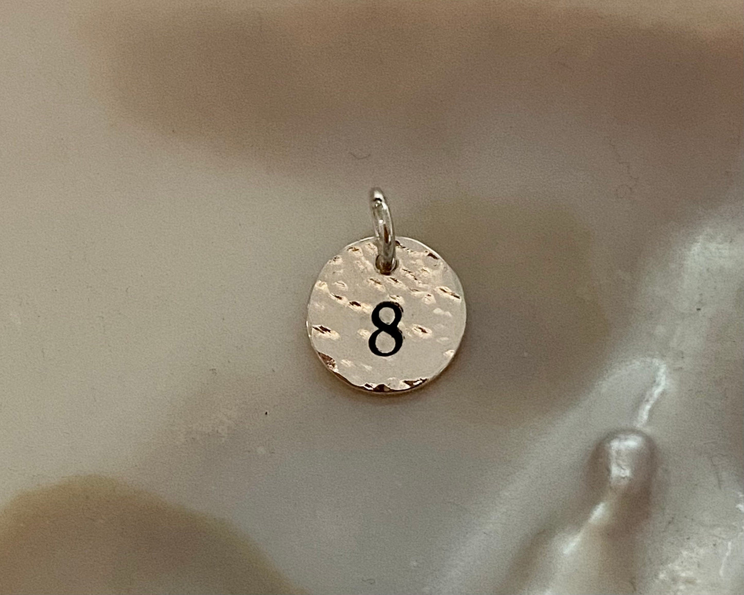 Anhänger gehämmert Buchstabe personalisiert 925 Silber