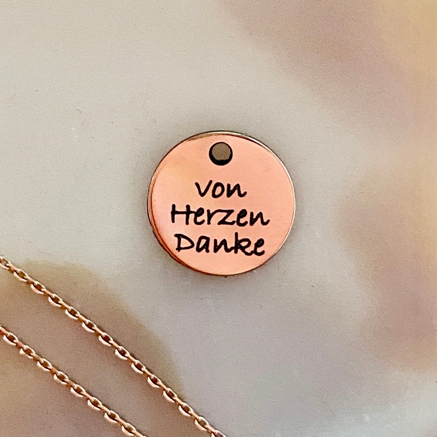 Anhänger - 6mm - 9 Karat Roségold