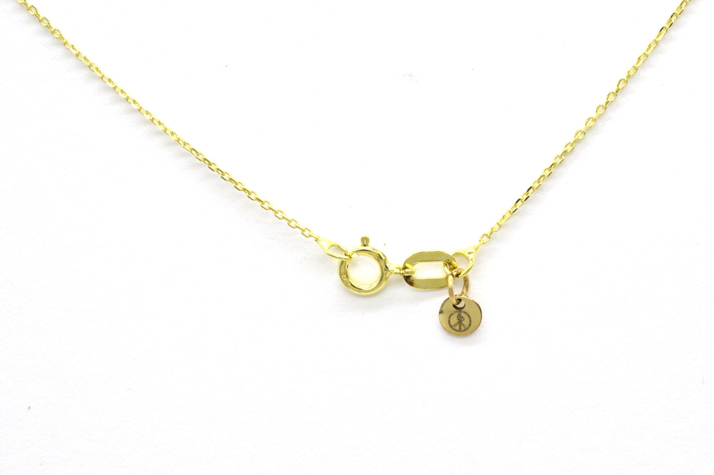 Diamant mini Halskette 9 Karat Roségold oder Gelbgold